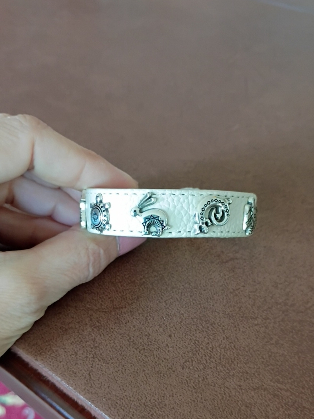 Brighton White Leather Desert Friends Bracelet